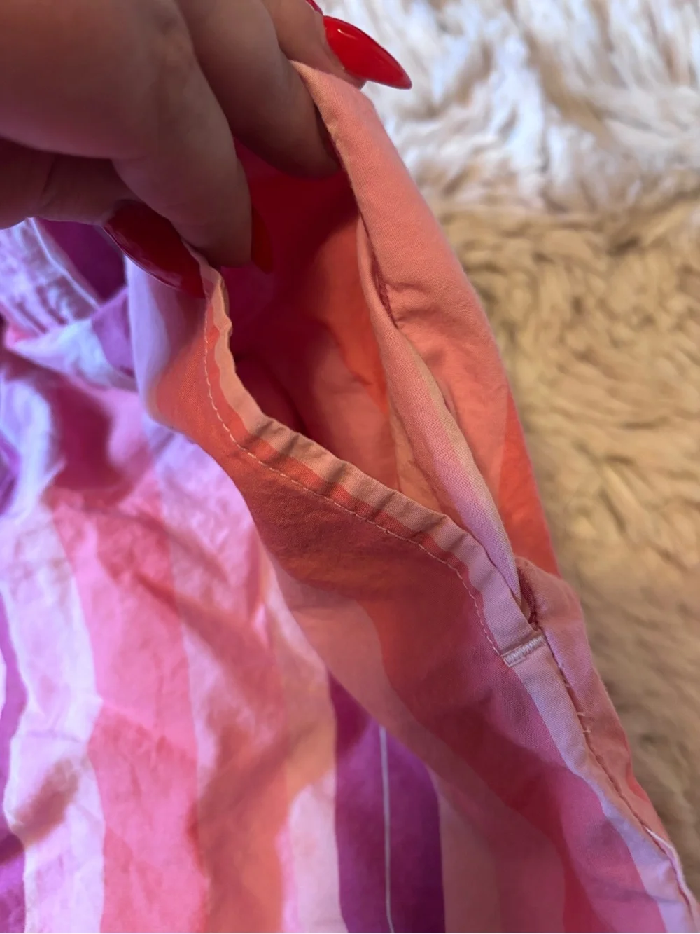 American Eagle Outfitters Pink Striped Cotton Boxer Shorts